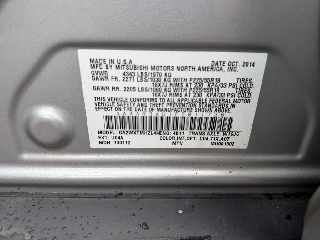 2015 Mitsubishi Outlander Sport ES