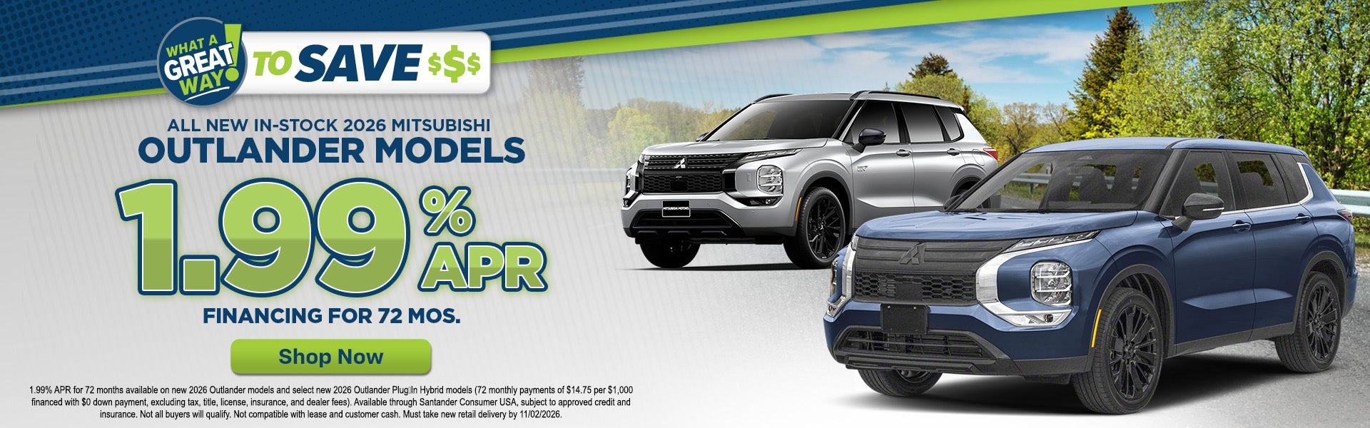All New 2026 Outlander Models APR Special